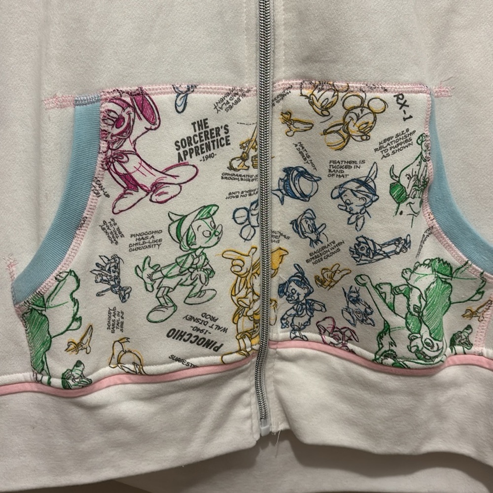 Disney ink and paint collection zip up sweatshirt - Picture 3 of 7